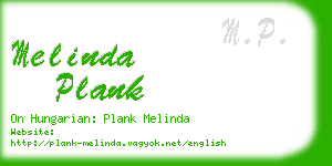 melinda plank business card